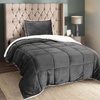 image:imageUtopia Bedding Micromink Sherpa Fleece Twin Comforter Set with 1 Pillow Sham Plush and Warm Bedding Comforter Sets Down Alternative Comforter Ultra Soft and Cozy Comforter Set Twin GreyGrey