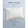 image:imageUtopia Bedding Premium Jacquard Waterproof Pillow Protectors with Zipper Standard Size 2 Pack Soft and Cooling Pillow Covers Bed Bug Proof Pillow Encasements 20 x 26 Inches WhiteWhite