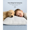 image:imageUtopia Bedding Premium Jacquard Waterproof Pillow Protectors with Zipper Standard Size 2 Pack Soft and Cooling Pillow Covers Bed Bug Proof Pillow Encasements 20 x 26 Inches WhiteWhite