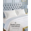 image:imageUtopia Bedding Premium Jacquard Waterproof Pillow Protectors with Zipper Standard Size 2 Pack Soft and Cooling Pillow Covers Bed Bug Proof Pillow Encasements 20 x 26 Inches WhiteWhite