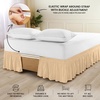 image:imageUtopia Bedding Queen Elastic Bed Ruffle  Easy Wrap Around Ruffle  Microfiber Bed Skirt with Adjustable Elastic Belt 16 Inch Tailored Drop  Hotel Quality Bedskirt Fade Resistant Queen Light Grey
