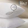 image:imageUtopia Bedding Set of 4 Waterproof Pillow Protectors with Zipper King Size Terry Pillow Covers Bed Bug and Dust Mite Proof Pillow CasesWhite