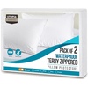 image:imageUtopia Bedding Set of 4 Waterproof Pillow Protectors with Zipper King Size Terry Pillow Covers Bed Bug and Dust Mite Proof Pillow CasesWhite