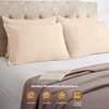 image:imageUtopia Bedding Zippered Pillowcases  Pack of 4  Soft Brushed Microfiber Fabric  Wrinkle Shrinkage and Fade Resistant Pillow Covers Queen NavyBeige
