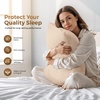 image:imageUtopia Bedding Zippered Pillowcases  Pack of 4  Soft Brushed Microfiber Fabric  Wrinkle Shrinkage and Fade Resistant Pillow Covers Queen NavyBeige