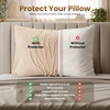 image:imageUtopia Bedding Zippered Pillowcases  Pack of 4  Soft Brushed Microfiber Fabric  Wrinkle Shrinkage and Fade Resistant Pillow Covers Queen NavyBeige