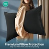 image:imageUtopia Bedding Zippered Pillowcases  Pack of 4  Soft Brushed Microfiber Fabric  Wrinkle Shrinkage and Fade Resistant Pillow Covers Queen NavyBlack