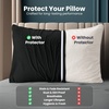 image:imageUtopia Bedding Zippered Pillowcases  Pack of 4  Soft Brushed Microfiber Fabric  Wrinkle Shrinkage and Fade Resistant Pillow Covers Queen NavyBlack
