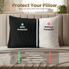 image:imageUtopia Bedding Zippered Pillowcases  Pack of 4  Soft Brushed Microfiber Fabric  Wrinkle Shrinkage and Fade Resistant Pillow Covers Queen NavyBlack