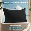image:imageUtopia Bedding Zippered Pillowcases  Pack of 4  Soft Brushed Microfiber Fabric  Wrinkle Shrinkage and Fade Resistant Pillow Covers Queen NavyBlack