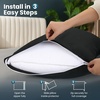 image:imageUtopia Bedding Zippered Pillowcases  Pack of 4  Soft Brushed Microfiber Fabric  Wrinkle Shrinkage and Fade Resistant Pillow Covers Queen NavyBlack