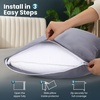 image:imageUtopia Bedding Zippered Pillowcases  Pack of 4  Soft Brushed Microfiber Fabric  Wrinkle Shrinkage and Fade Resistant Pillow Covers Queen NavyGrey