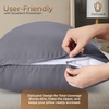 image:imageUtopia Bedding Zippered Pillowcases  Pack of 4  Soft Brushed Microfiber Fabric  Wrinkle Shrinkage and Fade Resistant Pillow Covers Queen NavyGrey