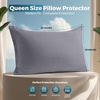 image:imageUtopia Bedding Zippered Pillowcases  Pack of 4  Soft Brushed Microfiber Fabric  Wrinkle Shrinkage and Fade Resistant Pillow Covers Queen NavyGrey