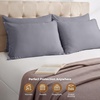image:imageUtopia Bedding Zippered Pillowcases  Pack of 4  Soft Brushed Microfiber Fabric  Wrinkle Shrinkage and Fade Resistant Pillow Covers Queen NavyGrey