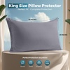 image:imageUtopia Bedding Zippered Pillowcases  Pack of 4  Soft Brushed Microfiber Fabric  Wrinkle Shrinkage and Fade Resistant Pillow Covers Queen NavyGrey