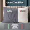 image:imageUtopia Bedding Zippered Pillowcases  Pack of 4  Soft Brushed Microfiber Fabric  Wrinkle Shrinkage and Fade Resistant Pillow Covers Queen NavyGrey