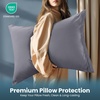 image:imageUtopia Bedding Zippered Pillowcases  Pack of 4  Soft Brushed Microfiber Fabric  Wrinkle Shrinkage and Fade Resistant Pillow Covers Queen NavyGrey