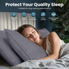 image:imageUtopia Bedding Zippered Pillowcases  Pack of 4  Soft Brushed Microfiber Fabric  Wrinkle Shrinkage and Fade Resistant Pillow Covers Queen NavyGrey
