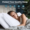 image:imageUtopia Bedding Zippered Pillowcases  Pack of 4  Soft Brushed Microfiber Fabric  Wrinkle Shrinkage and Fade Resistant Pillow Covers Queen NavyWhite