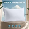 image:imageUtopia Bedding Zippered Pillowcases  Pack of 4  Soft Brushed Microfiber Fabric  Wrinkle Shrinkage and Fade Resistant Pillow Covers Queen NavyWhite