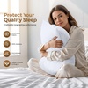 image:imageUtopia Bedding Zippered Pillowcases  Pack of 4  Soft Brushed Microfiber Fabric  Wrinkle Shrinkage and Fade Resistant Pillow Covers Queen NavyWhite