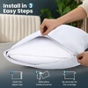 image:imageUtopia Bedding Zippered Pillowcases  Pack of 4  Soft Brushed Microfiber Fabric  Wrinkle Shrinkage and Fade Resistant Pillow Covers Queen NavyWhite