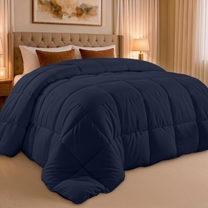image:imageUtopia Bedding Comforter Duvet Insert Quilted Comforter with Corner Tabs Box Stitched Down Alternative Comforters California King Size Navy