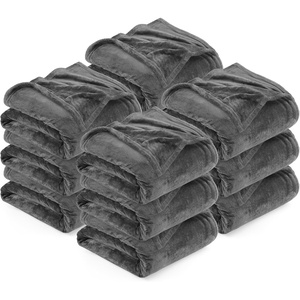 image:imageUtopia Bedding Grey 300GSM Fleece Blanket Twin Size  60x80 Inch Luxury Soft Bed Blanket Bulk Pack of 12