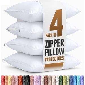 image:imageUtopia Bedding Zippered Pillowcases  Pack of 4  Soft Brushed Microfiber Fabric  Wrinkle Shrinkage and Fade Resistant Pillow Covers Queen NavyWhite