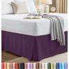 image:imageUtopia Bedding Queen Bed Skirt  Soft Quadruple Pleated Ruffle  Easy Fit with 16 Inch Tailored Drop  Hotel Quality Shrinkage and Fade Resistant Queen Light GreyPurple