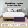 image:imageUtopia Bedding Queen Bed Skirt  Soft Quadruple Pleated Ruffle  Easy Fit with 16 Inch Tailored Drop  Hotel Quality Shrinkage and Fade Resistant Queen Light GreyPurple