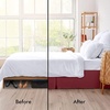 image:imageUtopia Bedding Queen Bed Skirt  Soft Quadruple Pleated Ruffle  Easy Fit with 16 Inch Tailored Drop  Hotel Quality Shrinkage and Fade Resistant Queen Light GreyBurgundy