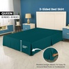 image:imageUtopia Bedding Queen Bed Skirt  Soft Quadruple Pleated Ruffle  Easy Fit with 16 Inch Tailored Drop  Hotel Quality Shrinkage and Fade Resistant Queen Light GreyTeal