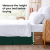 image:imageUtopia Bedding Queen Bed Skirt  Soft Quadruple Pleated Ruffle  Easy Fit with 16 Inch Tailored Drop  Hotel Quality Shrinkage and Fade Resistant Queen Light GreyEmerald