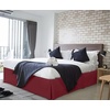 image:imageUtopia Bedding Queen Bed Skirt  Soft Quadruple Pleated Ruffle  Easy Fit with 16 Inch Tailored Drop  Hotel Quality Shrinkage and Fade Resistant Queen Light GreyBurgundy