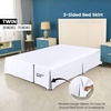 image:imageUtopia Bedding Queen Bed Skirt  Soft Quadruple Pleated Ruffle  Easy Fit with 16 Inch Tailored Drop  Hotel Quality Shrinkage and Fade Resistant Queen Light GreyWhite