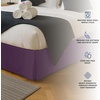 image:imageUtopia Bedding Queen Bed Skirt  Soft Quadruple Pleated Ruffle  Easy Fit with 16 Inch Tailored Drop  Hotel Quality Shrinkage and Fade Resistant Queen Light GreyPurple