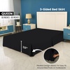 image:imageUtopia Bedding Queen Bed Skirt  Soft Quadruple Pleated Ruffle  Easy Fit with 16 Inch Tailored Drop  Hotel Quality Shrinkage and Fade Resistant Queen Light GreyBlack