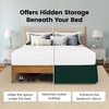 image:imageUtopia Bedding Queen Bed Skirt  Soft Quadruple Pleated Ruffle  Easy Fit with 16 Inch Tailored Drop  Hotel Quality Shrinkage and Fade Resistant Queen Light GreyEmerald
