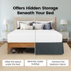 image:imageUtopia Bedding Queen Bed Skirt  Soft Quadruple Pleated Ruffle  Easy Fit with 16 Inch Tailored Drop  Hotel Quality Shrinkage and Fade Resistant Queen Light GreyGrey