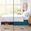 image:imageUtopia Bedding Queen Bed Skirt  Soft Quadruple Pleated Ruffle  Easy Fit with 16 Inch Tailored Drop  Hotel Quality Shrinkage and Fade Resistant Queen Light GreyTeal