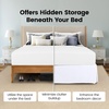 image:imageUtopia Bedding Queen Bed Skirt  Soft Quadruple Pleated Ruffle  Easy Fit with 16 Inch Tailored Drop  Hotel Quality Shrinkage and Fade Resistant Queen Light GreyWhite