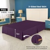 image:imageUtopia Bedding Queen Bed Skirt  Soft Quadruple Pleated Ruffle  Easy Fit with 16 Inch Tailored Drop  Hotel Quality Shrinkage and Fade Resistant Queen Light GreyPurple