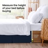 image:imageUtopia Bedding Queen Bed Skirt  Soft Quadruple Pleated Ruffle  Easy Fit with 16 Inch Tailored Drop  Hotel Quality Shrinkage and Fade Resistant Queen Light GreyNavy