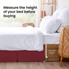 image:imageUtopia Bedding Queen Bed Skirt  Soft Quadruple Pleated Ruffle  Easy Fit with 16 Inch Tailored Drop  Hotel Quality Shrinkage and Fade Resistant Queen Light GreyBurgundy