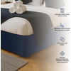 image:imageUtopia Bedding Queen Bed Skirt  Soft Quadruple Pleated Ruffle  Easy Fit with 16 Inch Tailored Drop  Hotel Quality Shrinkage and Fade Resistant Queen Light GreyNavy