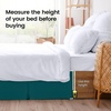 image:imageUtopia Bedding Queen Bed Skirt  Soft Quadruple Pleated Ruffle  Easy Fit with 16 Inch Tailored Drop  Hotel Quality Shrinkage and Fade Resistant Queen Light GreyTeal