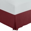 image:imageUtopia Bedding Queen Bed Skirt  Soft Quadruple Pleated Ruffle  Easy Fit with 16 Inch Tailored Drop  Hotel Quality Shrinkage and Fade Resistant Queen Light GreyBurgundy