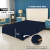 image:imageUtopia Bedding Queen Bed Skirt  Soft Quadruple Pleated Ruffle  Easy Fit with 16 Inch Tailored Drop  Hotel Quality Shrinkage and Fade Resistant Queen Light GreyNavy